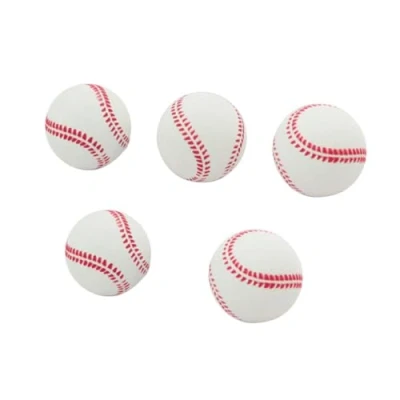 Image of TOYMYTOY Soft Baseball Rubber Practice Bounce Ball for Beginner Sports Training Exercise 2.5Inches 5PCS