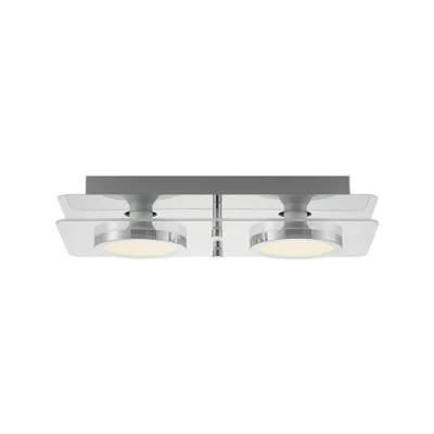 Image of Lindby Gabryl ceiling light, 2 bulb, glass, metal