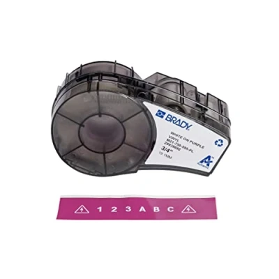 Image of All Season Label Printers 19.05mm x 6.40m White on Purple