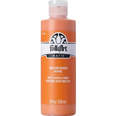 Image of FolkArt Acrylic Paint, Pure Orange, 8 Oz