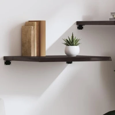Image of UJCHVHN Home Garden,Wall Shelf Dark Brown 60x60x(2 4) cm Treated Solid Wood Oak
