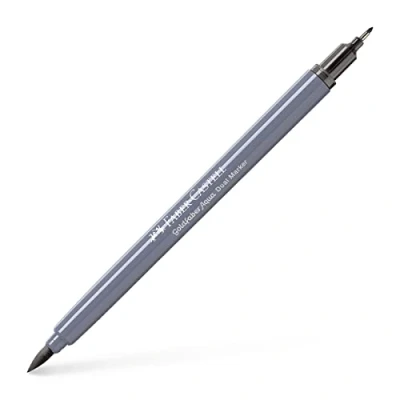 Image of Faber Castell Creative Studio Goldfaber Aqua Dual Marker, Cold Grey Iv, Single For Art, Craft, Drawing, Sketching, Home, School, University, Colouring