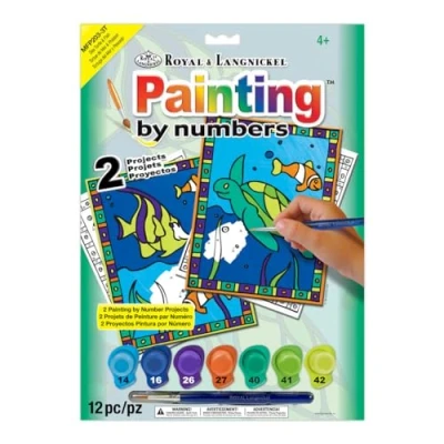 Image of Royal &amp; Langnickel My First Painting by Number Sea Turtle and Fish Designed Set (Pack of 2)