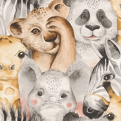 Image of Rasch paperhangings Non Woven Wallpaper (Kids) Brown Grey 10,05 m x 0,53 Bambino XIX 252521
