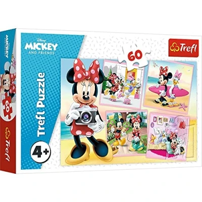 Image of Trefl Minnie Mouse 60 Piece Jigsaw Puzzles For Kids Disney Character Puzzle Children Easy Hold Ages 4+