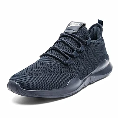 Image of AZSDXS Men Running Trainers Lightweight Walking Shoes Fashion Breathable Jogging Athletic Sneakers Casual Gym Tennis Fitness Sport Outdoor Blue 8