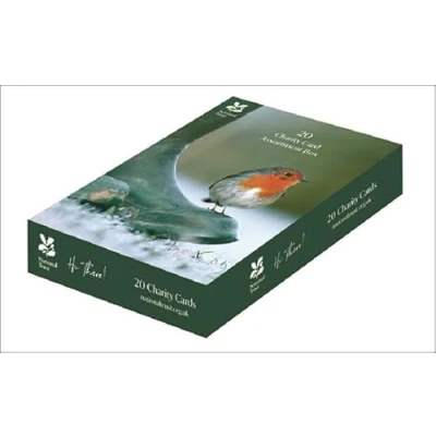 Image of Woodmansterne Artistic Charity Christmas Cards Supporting National Trust Photographic Winter Wildlife Eco Friendly &amp; Recyclable Box of 20