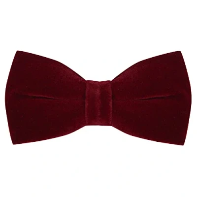 Image of King &amp; Priory Luxury Bordeaux Red Velvet Bow Tie