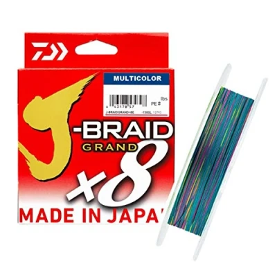 Image of New Daiwa J Braid Grand X8 79lb / 0.35mm dia Multi Colour 300m JBG0.35 300MC