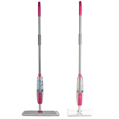 Image of Kleeneze Pink Antibac 2 in 1 Spray Mop, Microfiber Head, Fenster Surface Recommendation