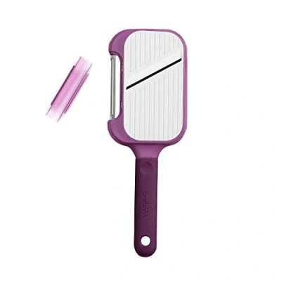 Image of Trebonn Peel + Slice, 2 in 1 Handy Peeler for Peeling and Mandolin Slicing with Stainless Steel Blade