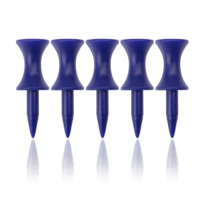 Image of ECADDIE Blue Plastic Castle Golf Tees 39mm / 1.5″ 100 Pack