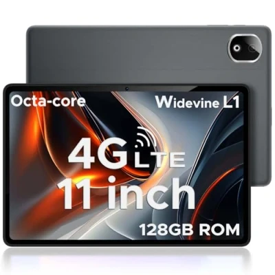Image of DOOGEE T30E, Tablet 11 Inch(2024), Android 14 Tablets, 128GB ROM/1TB TF, 4G Tablets with Sim Card Slots, 8000mAh, 2.4G/5G WiFi, Widevine L1/3.5mm Jack/GPS/Face Unlocked/OTG/Type C, Gray