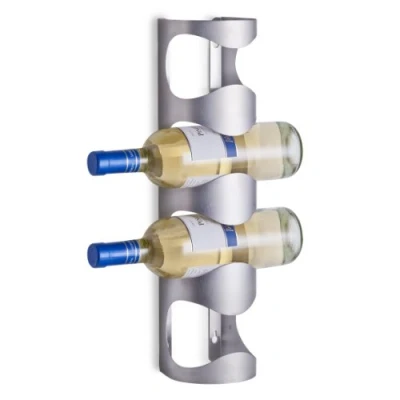 Image of Zeller 27365 Stainless Steel Wall Bottle Holder, Silver, 11.5 x 9.8 45 cm