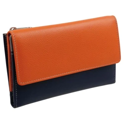 Image of Golunski Leather Ladies Tri Fold Purse/Wallet, Multicolor