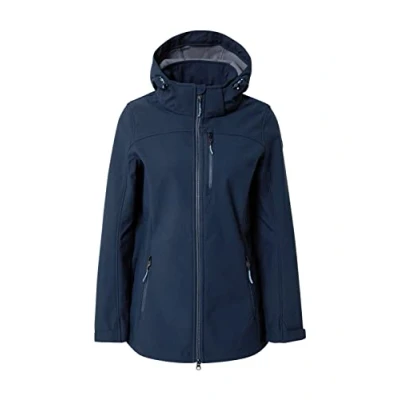 Image of Killtec Women&#039;s Kow 212 Wmn Sftshll Jckt Softshell Jacket with Zip Off Hood, Dark Navy, 42