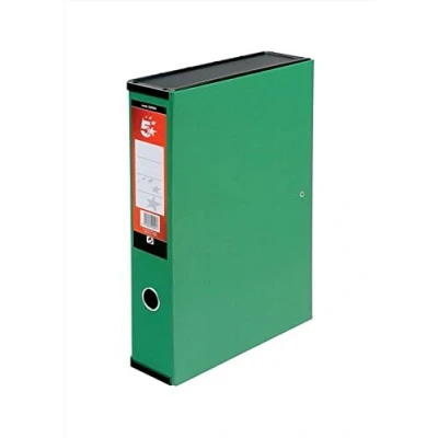 Image of 5 Star Office Box File Lock Spring with Ring Pull and Catch 75mm Spine Foolscap Green [Pack 5]