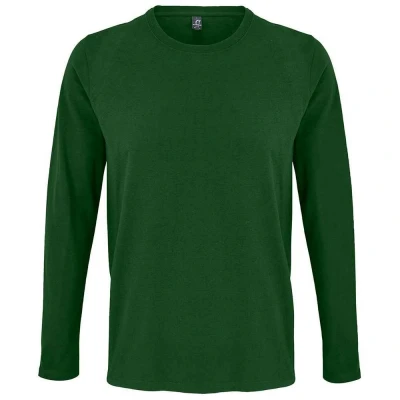 Image of SOLS Mens Imperial Long Sleeve T Shirt (Bottle Green) Size Large