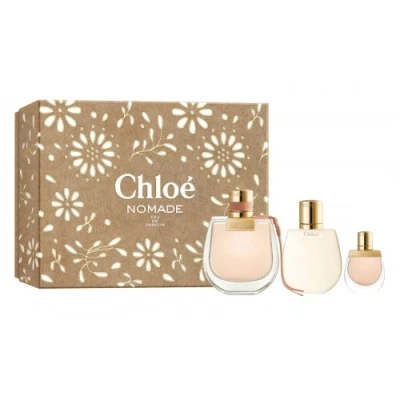 Image of Chloé Womens Chloe Nomade Eau De Parfum 75ml, Body Lotion 100ml + 5ml Gift Set NA One Size