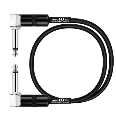 Image of Augioth 30 CM 12Inch Guitar Patch Cable Performance Effect Pedal Cables Angled to