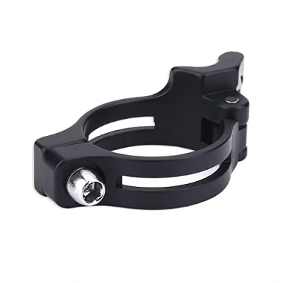 Image of Bike Derailleur Clamp, Front Mech Clamp Alloy Braze on Adapter Black 31.8/34.9mm (34.9mm Black)