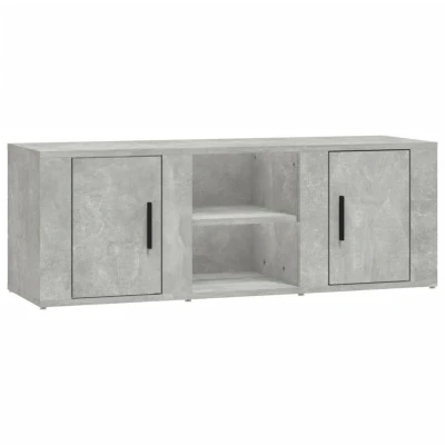 Image of vidaXL TV Cabinet Concrete Grey 100x31.5x35 cm Engineered Wood