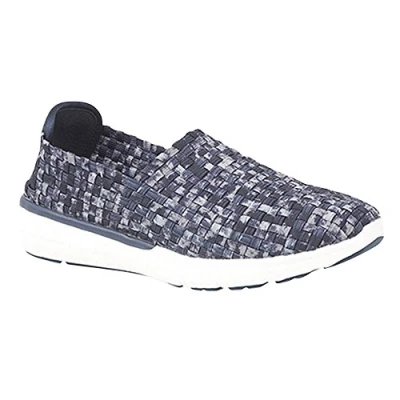 Image of Ladies Summer Canvas Dek Textile Navy/Grey Textile, UK 8 / EU 41