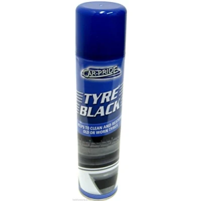 Image of Car Pride Tyre Black Spray Paint Bike New