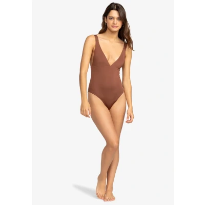 Image of Roxy Silky Island ONE Piece Swimsuit, Women&#039;s, Size: XS, Root beer