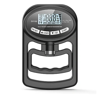 Image of Fladhheg 1Set Hand Dynamometer Grip Strength Trainer Electronic Tester Black Strengthener
