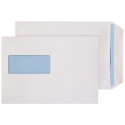 Image of Indigo C5 229 x 162 mm White Window Self Seal Pocket Envelopes Pack of 50