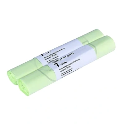 Image of The Caddy Company 7 Litre Compostable Bin Liners with 50 Bags,CC7L 2 , Green