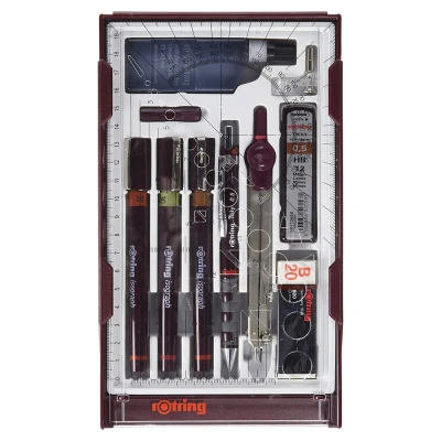 Image of rOtring Rapid Pro Mechanical Pencil HB 0.5 mm Lead Propelling Reduced Breakage Matte Black Full Metal Barrel