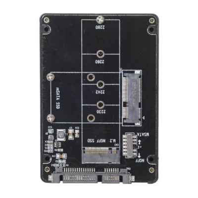 Image of Xiwai Combo M.2 NGFF B Key &amp; mSATA SSD to SATA 3.0 Adapter Converter Case Enclosure with Switch