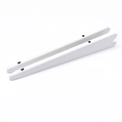 Image of EAI Twin Slot Wall Mounted Shelving Bracket Pack of 2, White, 270mm Strong, Heavy Duty Steel Shelf for Shed, Garage, Indoor Storage Easy to Install Rack