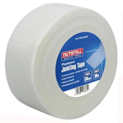 Image of Faithfull FAITAPEJOINT Jointing and Plasterboard Scrim Tape 50mm x 90M