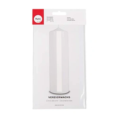Image of Rayher Set of 2 White Wax Sheets for Candle Making and Crafting, Embellishments Candles, white, 20cmx10cm, 3103702