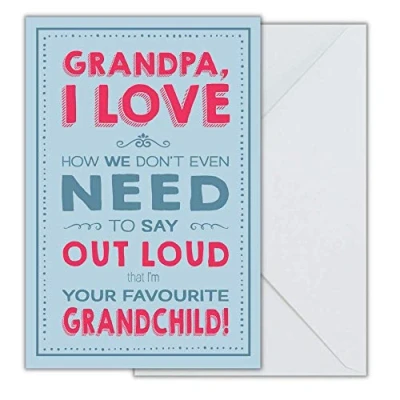 Image of Jam And Toast Father&#039;s Day Card For Grandpa, Humorous Grandpa Card, From Your Favourite Grandchild, Emotional Rescue, 159x235 Multi, FDW713