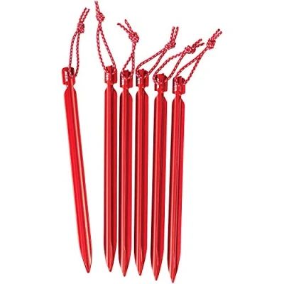 Image of Msr Mini Groundhog Stake Kit 6 Units, Red
