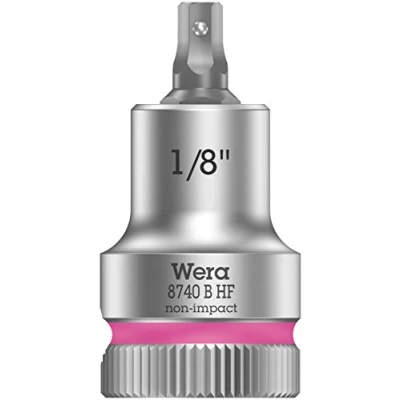 Image of Wera 8740 B HF Zyklop In Hex Plus holding function bit socket, 3/8&quot; drive, 1/8&quot;x35mm, 05003080001