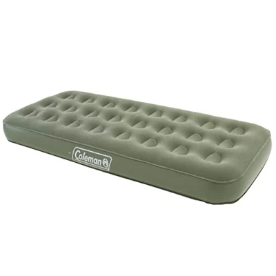 Image of Coleman Airbed Comfort Bed Single, Camping Mat, Flocked Air Bed, Inflatable Mattress, Blow Up 188 x 82 22 cm,Green