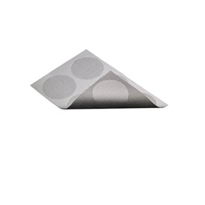 Image of KitchenCraft KCPMGREY01 Woven Vinyl Grey Spots Placemat, 30 x 45 cm