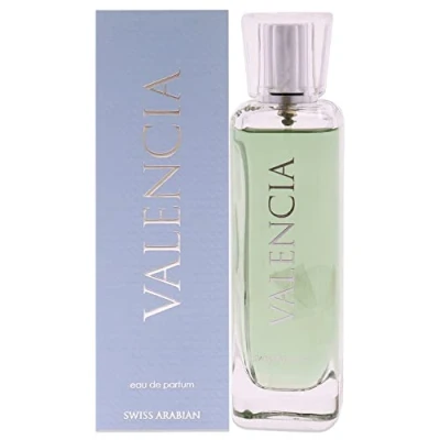 Image of Swiss Arabian Valencia EDP Spray for Unisex Fruity, Floral, Amber Fragrance From Dubai Seductive, Long Lasting Perfume With Lemon, Bergamot, Rose, Jasmine Notes 100ml