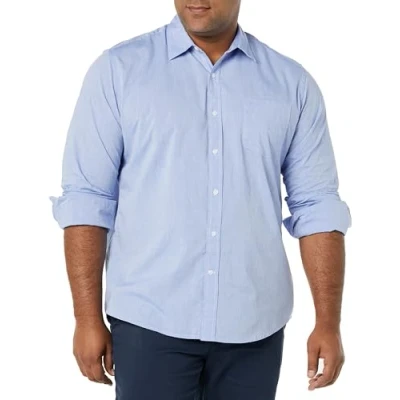 Image of Amazon Essentials Men&#039;s Regular Fit Long Sleeve Casual Poplin Shirt, French Blue, XXL