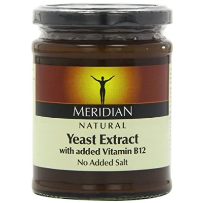 Image of Meridian Foods No GM SOYA Natural Yeast Extract with Vitamin B12 340g (Pack of 2)