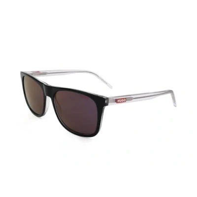 Image of Hugo Boss by Rectangle Mens Black Crystal Red Mirror HG 1194/S One Size