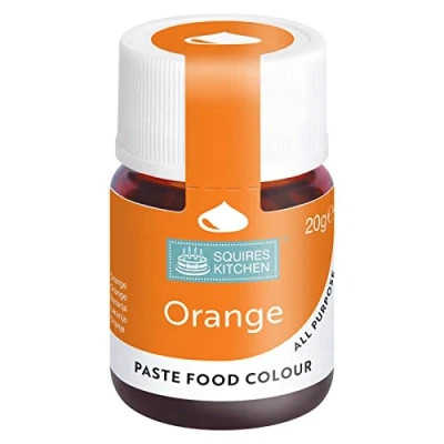 Image of Squires Kitchen Orange Food Colouring Paste, Concentrated Colour for Use with Sugarpaste, Icing, Fondant, Modelling Pastes, Buttercream, Royal Cake Mixes and More 20g
