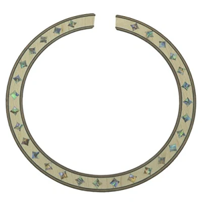 Image of KAISH High Qaulity 110 * 12 0.8mm Acoustic Guitar Soundhole Maple Rosette Pretty Abalone Shell Inlay
