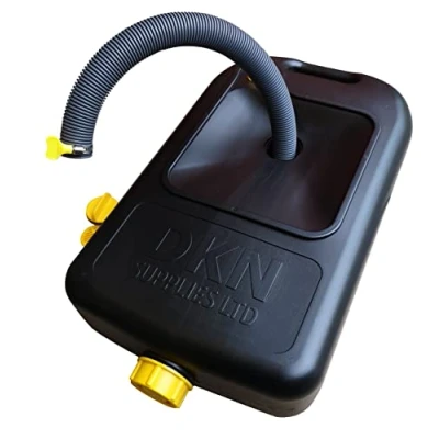 Image of DKN LEISURE 10L Black Waste Water Container with Hose for Campervans RV