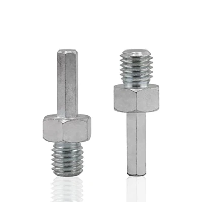 Image of HOMESOM 2pcs Drill Arbor Adapter M14 Thread to 3/8 Inch Hexagon Shank for Core Bit Hole Saw